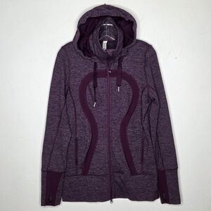 Lululemon Stride Jacket Mini Check Pique Plum